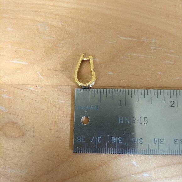 Vintage Kenneth Lane Gold Tone Pendant Marked Minimalist Preppy Chic Classic - Picture 7 of 7